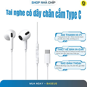 Tai Nghe Type-C Baseus Encok lateral in-ear Wired Earphone C17 Cho Smartphone & iPad Pro - hàng chính hãng