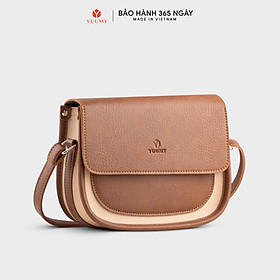 Túi Yuumy ( Thời trang nữ phối nắp gập size 21 - Túi đeo chéo da Bergen YN273 )
