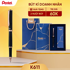 Bút ký cao cấp Pentel K611 ngòi 0.7mm mực xanh thiết kế sang trọng bền đẹp