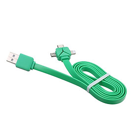 3 in 1 Charging Cable Data Cable Noodle Cables Multifunctional Mobile Phone Charging Cable 1M with Micro USB/Type-C