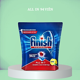 Túi 80 viên rửa chén Finish All In 1 Max Dishwasher Tablets Lemon QT025452 - hương chanh