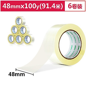 Băng dính băng keo trong đóng hàng Deli - Loại 48mm*91.4m - 6 cuộn - 30205