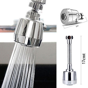 Đầu Nối Vòi Rửa Bát Tăng Áp Xoay 360 Độ Inox