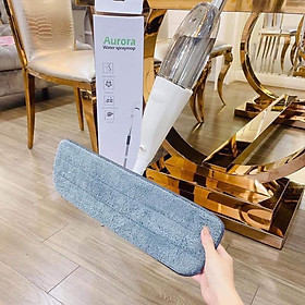 Cây Lau Nhà Phun Sương, Chổi Lau Nhà 360° Lau Sạch Khô Nhanh Aurora Spay Mop - Bản Lau To Giúp Lau Sạch Nhanh Chóng, Khớp Xoay Linh Hoạt Hàng Chính Hãng