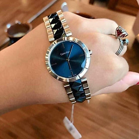 Đồng hồ Nữ dây kim loại mầu xanh phong thuỷ case 30mm