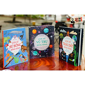 Combo 3 cuốn LƯỢC SỬ VẠN VẬT BẰNG HÌNH (Lược sử vũ trụ bằng hình - Lược sử trái đất bằng hình - Lược sử sự sống bằng hình) - Anne Rooney - NXB Kim Đồng (bìa mềm - in màu toàn bộ)