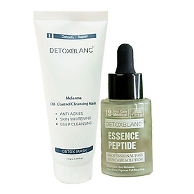 Combo Thải độc Giảm Nám, Tàn Nhang gồm Mặt nạ thải độc Detox Mask và Serum nám Essence Peptide