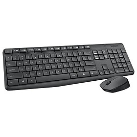 Bộ bàn phím chuột vi tính không dây Logitech MK240, mầu đen - Hàng chính hãng
