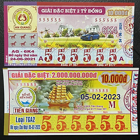 Mua Vé số xưa Việt Nam số đẹp seri đẹp 555555 các tỉnh  Vé số xưa sưu tầm 