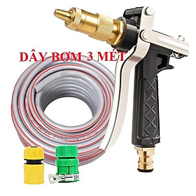 Bộ dây vòi xịt bơm nước phun sương , tăng áp 3 lần, loại 3m