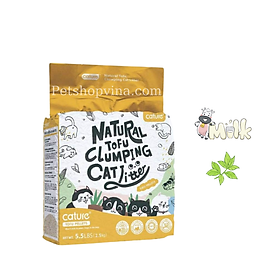 Cát đậu nành Cature Tofu Hương Sữa/Trà Xanh - Cat Litter Tofu Pellet 6L