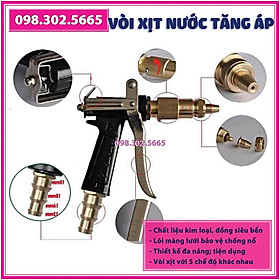 Mua Vòi xịt nước tăng áp - dùng để tưới cây  rửa xe áp lực cao - điều chỉnh 5 chế độ phun