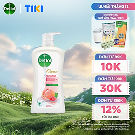 SỮA TẮM DETTOL ONZEN DƯỠNG DA ĐÀO & PHÚC BỒN TỬ 950G/CHAI