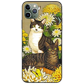 Ốp lưng in cho Iphone 11 Pro Max Mẫu Hai Chú Mèo