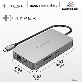 Mua CỔNG CHUYỂN HYPERDRIVE DUAL 4K HDMI 10-IN-1 (2 MÀN HÌNH) USB-C HUB FOR MACBOOK M1 HDM1H - Hàng Chính Hãng