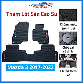 Lót sàn ô tô cao su Mazda 3 2017-2018-2019-2020-2021-2022 không mùi chống trơn trượt
