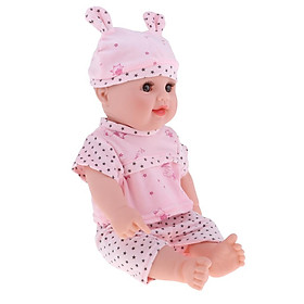 50cm Realistic Reborn Vinyl Baby Newborn Girl Doll with Rompers Hat Kids Children Birthday Gift