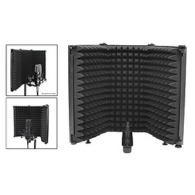 Hình ảnh Review 3Panel Microphone Isolation Shield Vocal Recording Microphone Isolation Shield Panel Soundproofing Panel for Home Office Studio