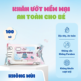 Khăn ướt ENJOY 100 tờ không mùi mềm mịn, dưỡng ẩm, tiện dụng an toàn cho bé