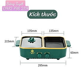 Mua Nồi Lẩu Nướng Mini 2in1  Nồi Lẩu Nướng 2 Ngăn Hàn Quốc Sang Trọng