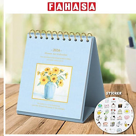 Lịch Bàn Teen 2026 - Flower Art Calendar - Size M - Linh Lan
