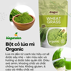 Bột cỏ lúa mì hữu cơ 200gr - Dragon Superfoods