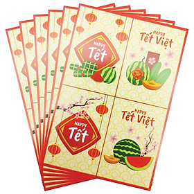 Bộ 6 Tấm Sticker Trang Trí Tết - Teenage 01