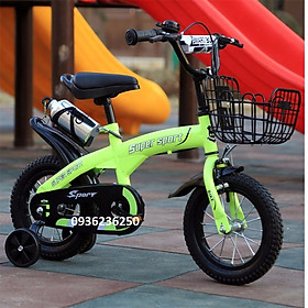 Xe đạp trẻ em có bánh phụ an toàn  bánh xe 14-16inch dành cho bé từ 3-8 tuổi phong cách thể thao