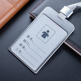 Dây đeo thẻ ID lanyard vỏ hợp kim kim loại đựng Kẹp thẻ tên thẻ tín dụng thẻ ngân hàng Legaxi