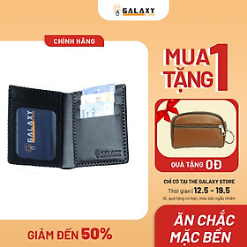 Ví Nam Bóp Nam Đứng Da Bò Thật Handmade Galaxy Store GVN - Hàng Chính Hãng