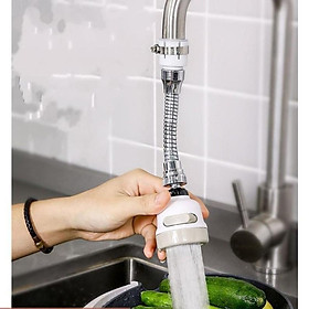 Mua VÒI NƯỚC RỬA BÁT INOX TĂNG ÁP XOAY 360 ĐỘ ( Áp suất nước rất mạnh 3 CHẾ ĐỘ XẢ) - Tặng LAU BẾP ĐA NĂNG! 206797