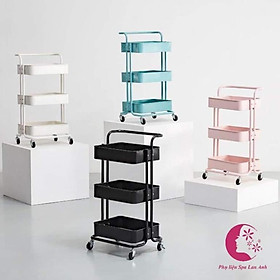 Mua Xe đẩy 3 tầng spa có bánh xe đa năng  xe đẩy nhựa đủ màu bền đẹp