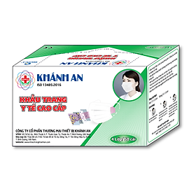 Khẩu trang y tế 4 lớp Khánh An mẫu mới SMS kháng khuẩn cao cấp