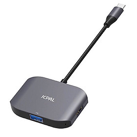Cổng cáp chuyển đổi USB-C (Type-C) cho MacBook / Laptop hiệu JCPAL Usb 3 trong 1 - Hàng nhập khẩu