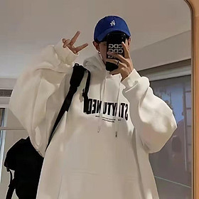 Áo Hoodie Tay Dài Có In Chữ Thời Trang Phong Cách Hàn Quốc Cho Nam / Nữ