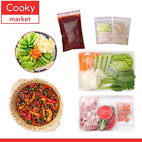 Rau Củ Thập Cẩm Chấm Ba Chỉ Kho Quẹt
