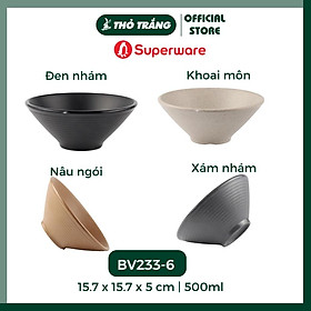 Tô nhám nhựa melamine có vân cao cấp Superware Thái Lan - BV233-6