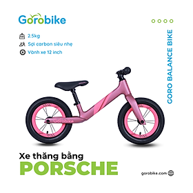 Xe Đạp Trẻ Em Thăng Bằng Goro Balance Bikes Porsch - Bánh 12 inch 2-3 Tuổi