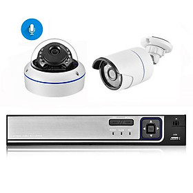 AZISHN H.265 8CH 5MP POE NVR KIT AUDIO CCTV HỆ THỐNG 5MP Máy ảnh IP Máy ảnh IP Phát hiện khuôn mặt P2P trong nhà/ngoài trời giám sát