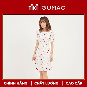 Đầm họa tiết nhún eo GUMAC DA12165