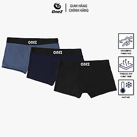 Combo 3 Quần Lót Nam Thun Cotton OneZ Dáng Trunk Co Giãn, Thoải Mái - QL1