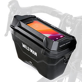 Túi đựng điện thoại phía trước  WILD MAN dành cho xe đạp EVA với thiết kế hiển thị được màn hình cảm ứng