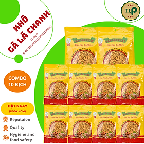 KHÔ GÀ LÁ CHANH TÂN LỘC PHÁT COMBO 10 BỊCH - MỖI BỊCH 100G