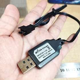 Mua Dây cáp sạc USB điện áp 7.4V dung lượng 800mA jack cắm càng cua đen 3P
