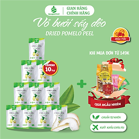 Combo 10 Túi Vỏ Bưởi Sấy Dẻo Nonglamfood 25g | Trái cây sấy dẻo dinh dưỡng | Healthy Snack