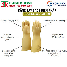 Mua Găng Tay Cách Điện Hạ Áp Regeltex Class 00 điện áp sử dụng tối đa 500V