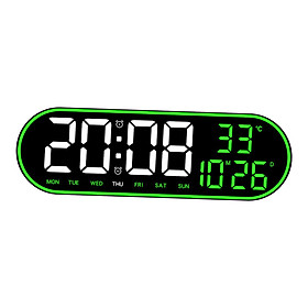 LED Wall Clock Modern LED Display Silent Alarm Clock for Home Bedroom Indoor