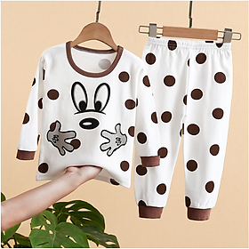 Bộ cotton dài tay cho bé Easy Baby, đồ ngủ cho bé gái chất vải cotton từ 7-17kg (ASS-305)