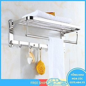 Giá Vắt Khăn Nhà Tắm Inox 304 Cao  Cấp Sáng Bóng - Giá Vắt Khăn 2 Tầng Tiện Lợi - Vận Chuyển Miễn Phí Toàn Quốc