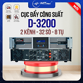Mua Cục Đẩy Sông Suất 32 Sò MTMAX D3200 – Main Công Suất 2 Kênh Và 8 Tụ Đánh Được Loa Bass 25  Bass30 Dễ Dàng  Sơn Tĩnh Điện  2 Quạt Tản Nhiệt  Bảo Hành 12 Tháng HÀNG CHÍNH HÃNG